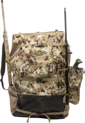 Rig'Em Right Waterfowl Refuge Runner Decoy Duck Hunting Backpack with Deluxe Padded Backrest and Shoulder Straps (Gore Optifade Marsh Camo)