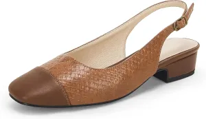 Rilista Women's Slingback Low Heels Closed Toe Chunky Block Heel Comfortable Office Dress Pumps Shoes
