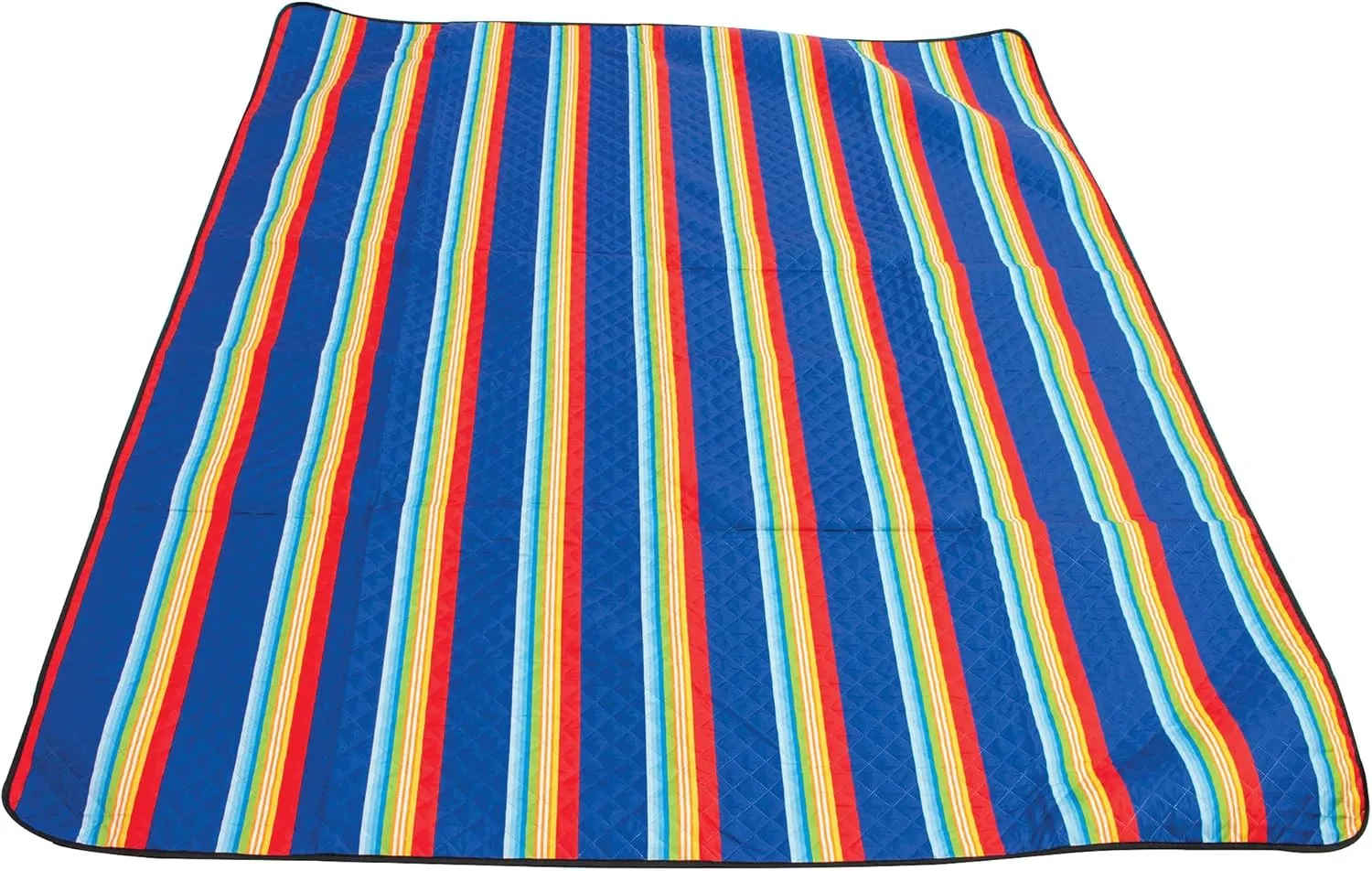 Rio Brands Soft Polyester Waterproof Roll-Up Beach Blanket with Handle, 80" x 66", Multicolor