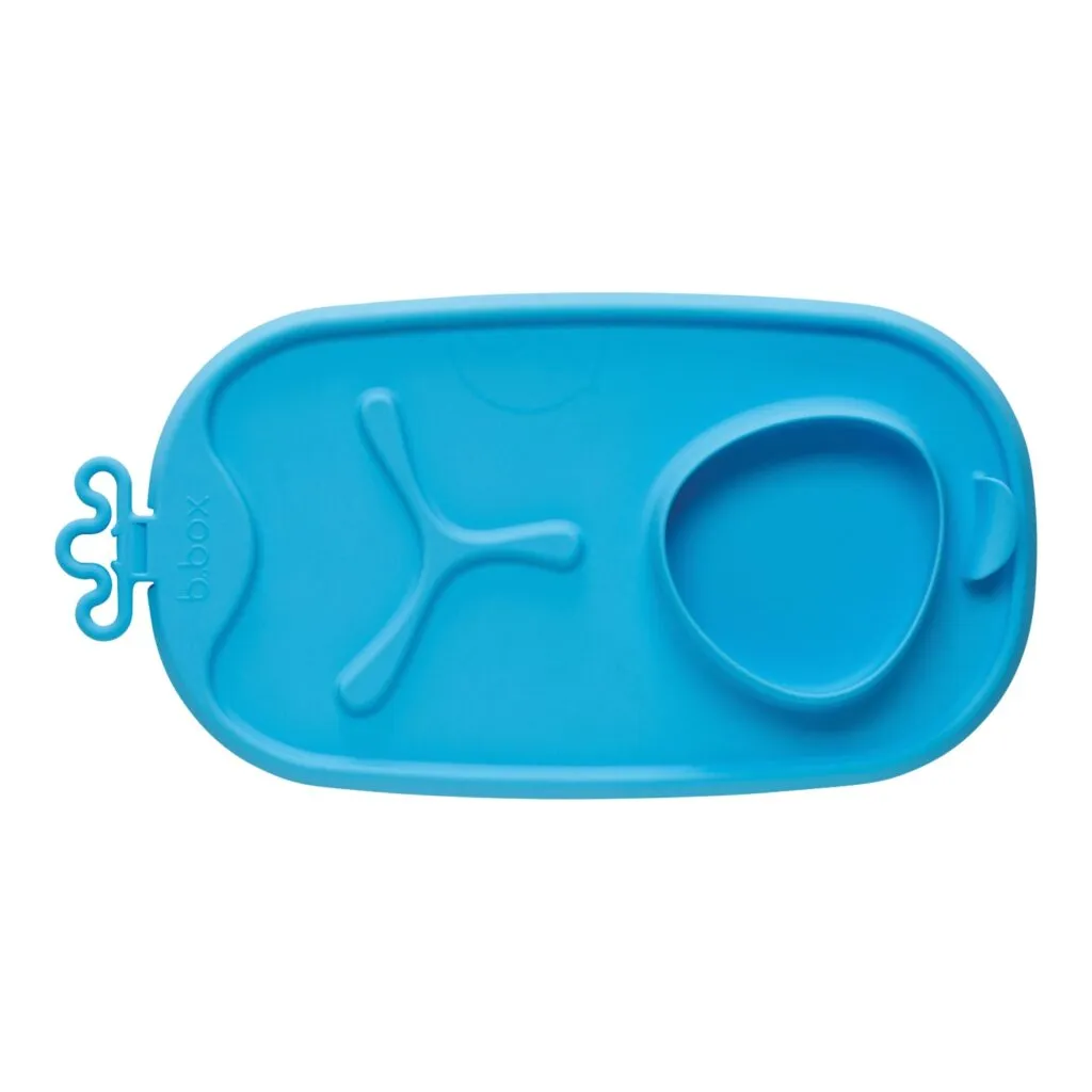 Roll & Go Mealtime Mat with Spoon -Ocean Breeze Blue | B.box