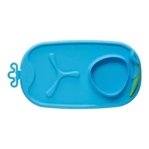 Roll & Go Mealtime Mat with Spoon -Ocean Breeze Blue | B.box