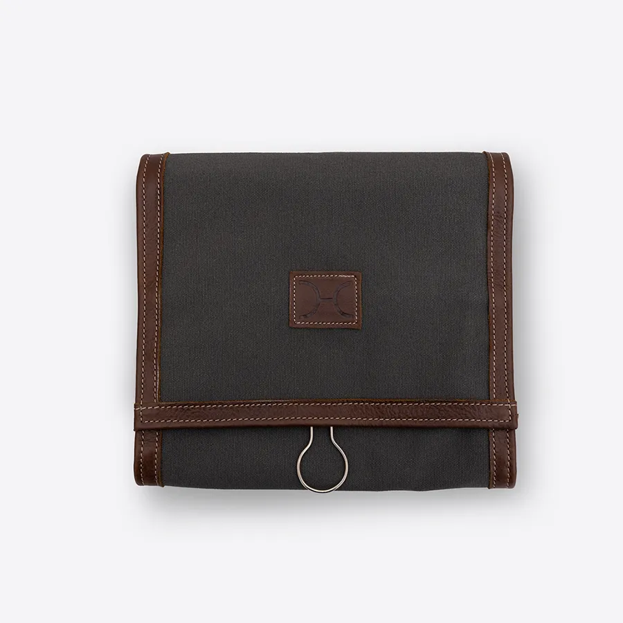 Roll Up Toiletry Wax Canvas & Leather