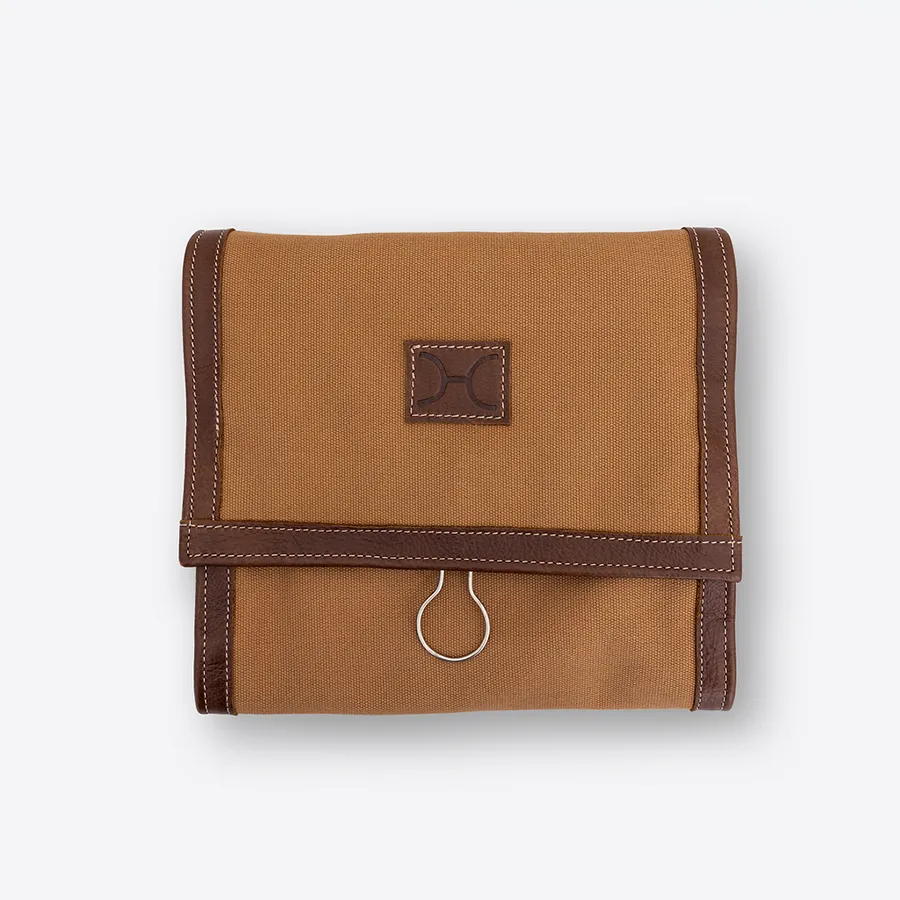 Roll Up Toiletry Wax Canvas & Leather