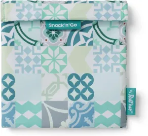 ROLL'EAT ® Snack'n'Go Patchwork | Reusable Snack Bag | Kids Snacks Container | Eco Friendly Food Bag | Reusable Bag for Snack Storage | Green Color
