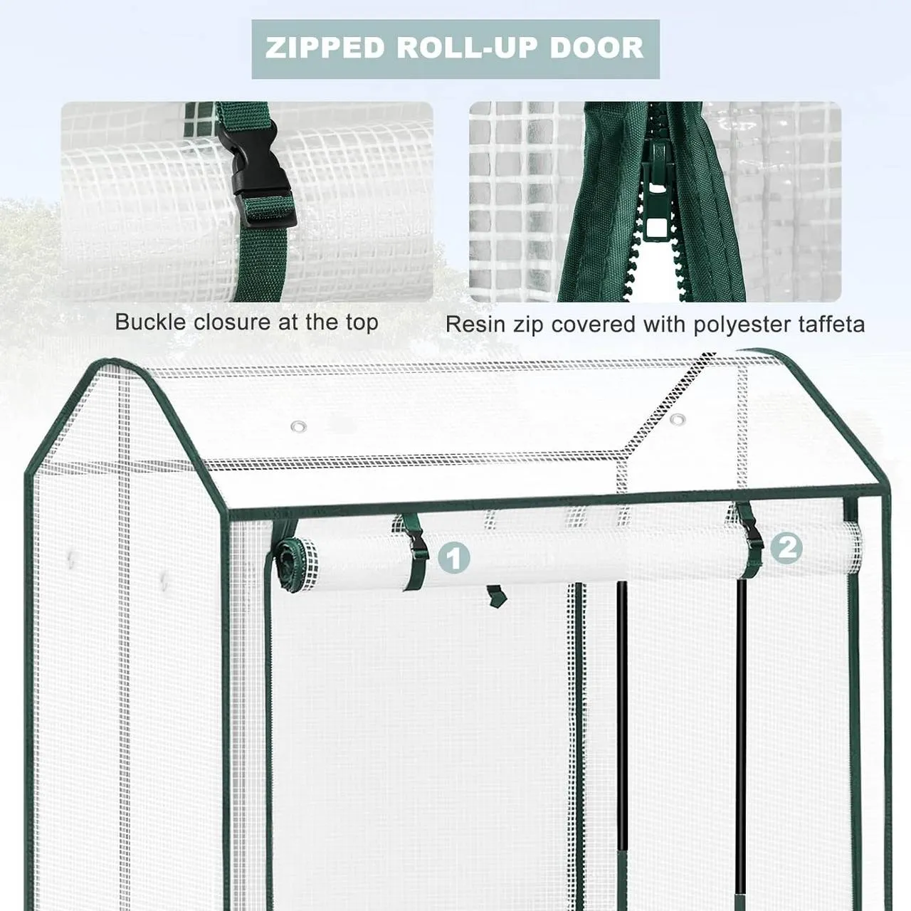 Rootz Foil Greenhouse - Tomato House - Plant Shelter - Effective UV Protection - 100cm x 83cm x 150cm