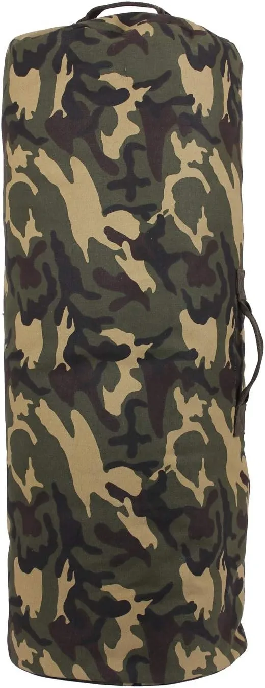 Rothco Canvas Duffle Bag with Side Zipper – Rugged Outdoor Camping Gear Storage