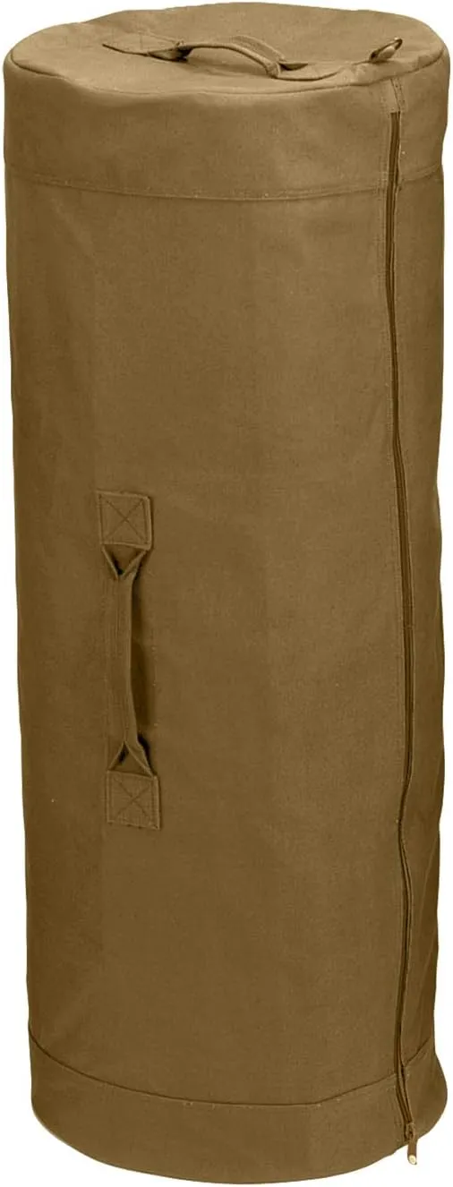 Rothco Canvas Duffle Bag with Side Zipper – Rugged Outdoor Camping Gear Storage