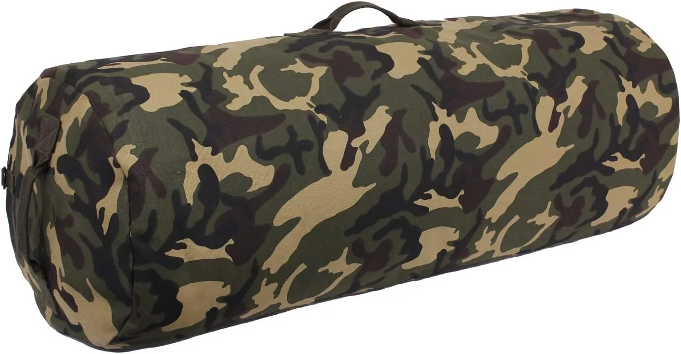 Rothco Canvas Duffle Bag with Side Zipper – Rugged Outdoor Camping Gear Storage
