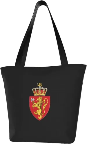 Rqwaaed Norwegian Coat Of Arms Norway Women'S Casual One Shoulder Carry Shopping Bag Large Capacity Working Storage Handbag