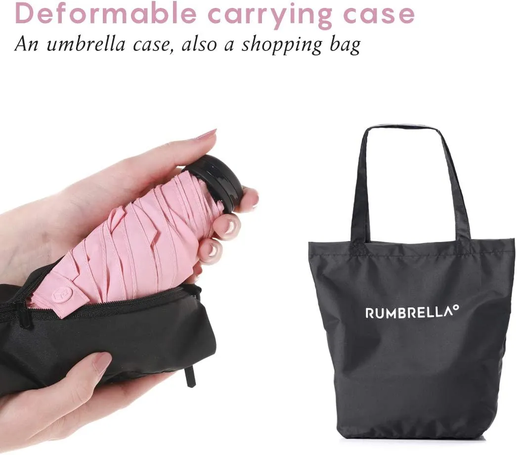 RUMBRELLA Mini Teflon Purse Umbrella With 99% UV Protection for Travel
