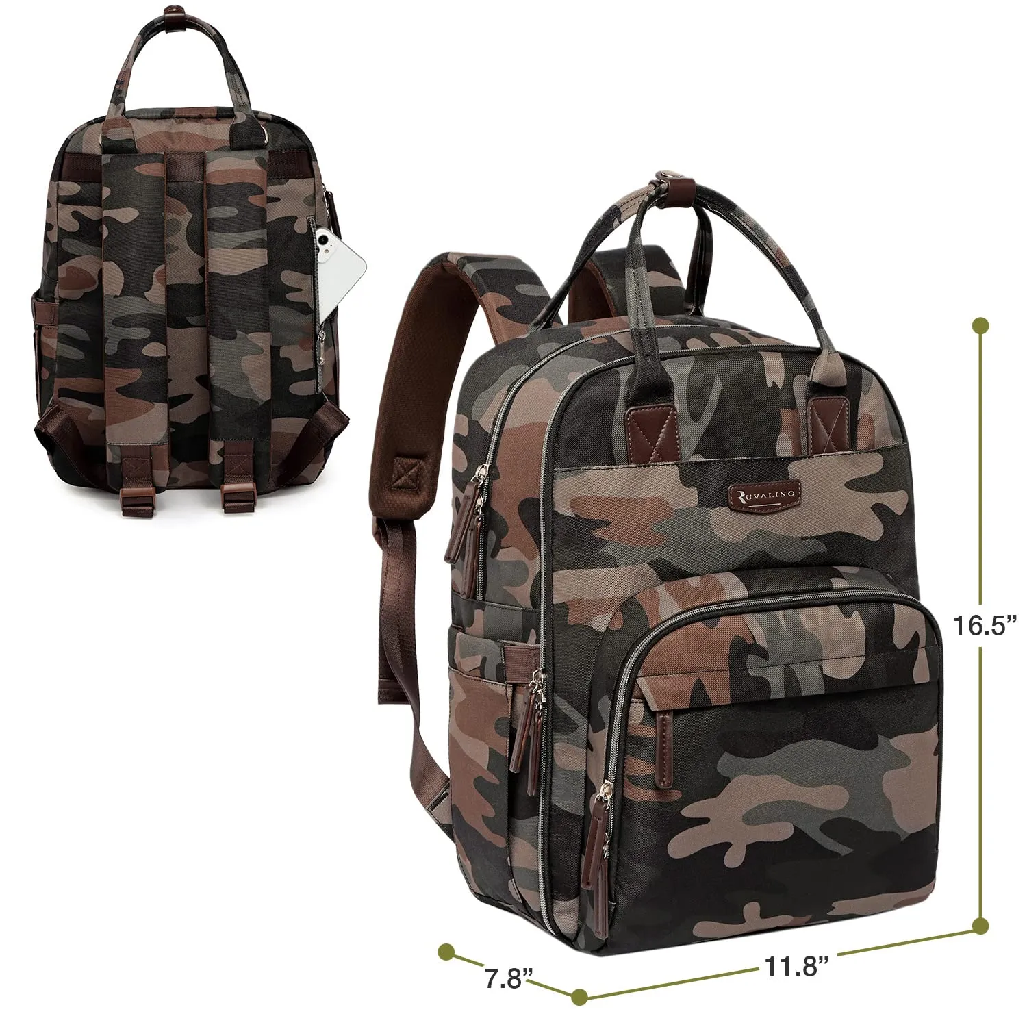 Ruvalino Classic Diaper Bag Backpack - Camo