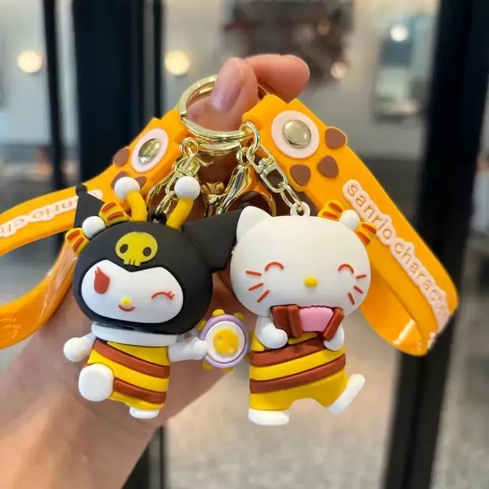 Sanrio Honeycomb Buzz Bee Keychain
