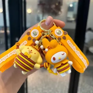 Sanrio Honeycomb Buzz Bee Keychain