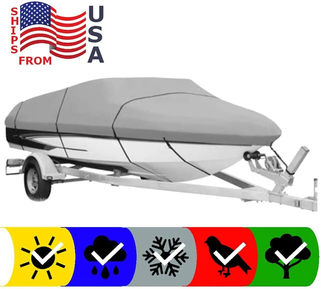 SBU Boat Cover Compatible for GLASTRON GT 205 BOWRIDER I/O W/EXTD SWPF 2008 All Weather Protection