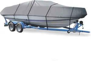 SBU Grey Boat Cover Compatible for STACER 449 Outlaw SC 2013-2014, Trailering Storage Mooring