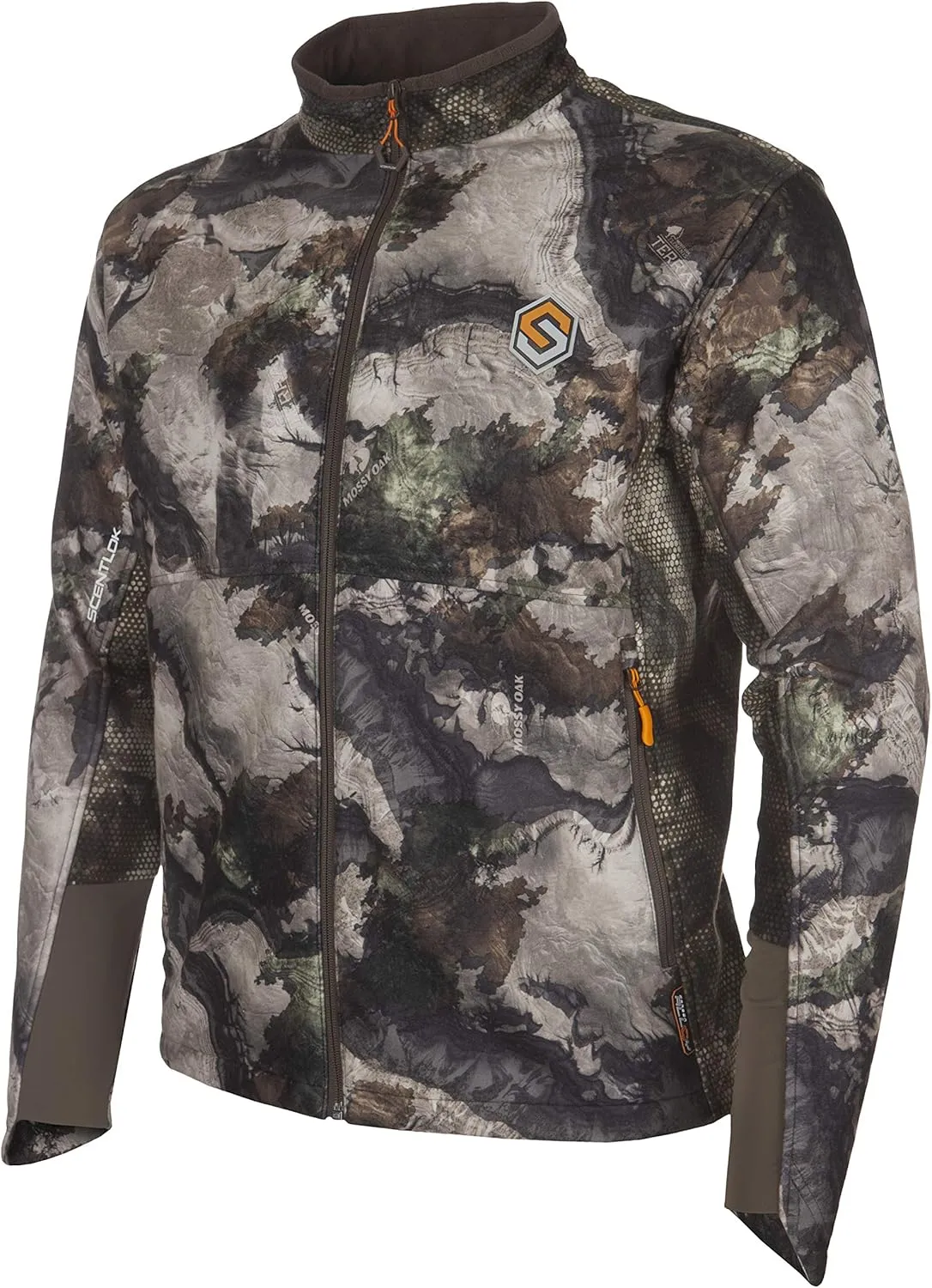 ScentLok Forefront Midweight Water Repellent Camo Hunting Jacket for Men - Mossy Oak Terra Gila