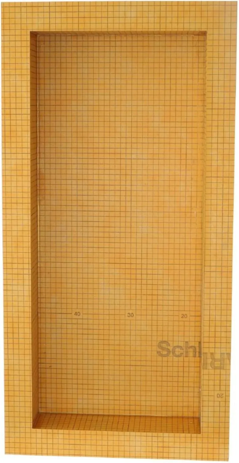 Schluter Kerdi Board Prefabricated Shower Niche with Adjustable Kerdi-Board Shelf - Ideal for any Bathroom Renovation - Waterproof, Vapor-Tight, 12-Inch Width, 28-Inch Height - KB12SN305711A1