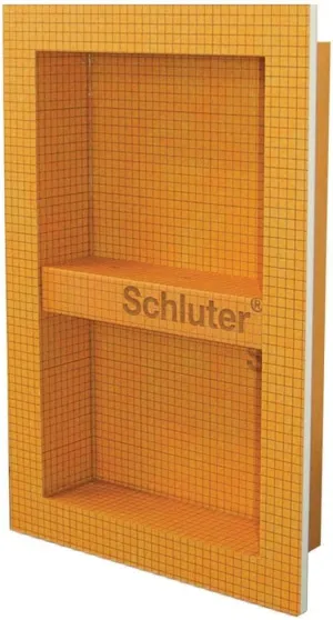 Schluter KERDI-Board-SN Prefabricated Shower Niche - Waterproof with Adjustable Shelf, Easy Installation - 12" x 20" - KB12SN305508A1