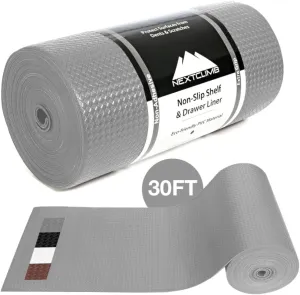 Shelf Liner, Drawer Liner & Kitchen Cabinet Liner – Thick, Waterproof Rubber – Non-Adhesive for Fridge, Closet, Pantry, Bathroom, Toolbox