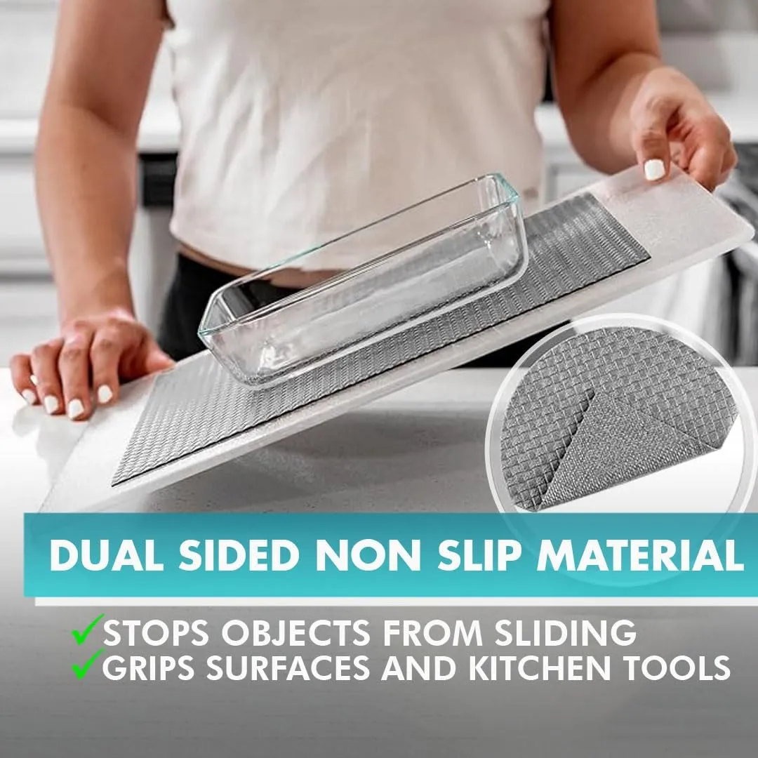 Shelf Liner, Drawer Liner & Kitchen Cabinet Liner – Thick, Waterproof Rubber – Non-Adhesive for Fridge, Closet, Pantry, Bathroom, Toolbox