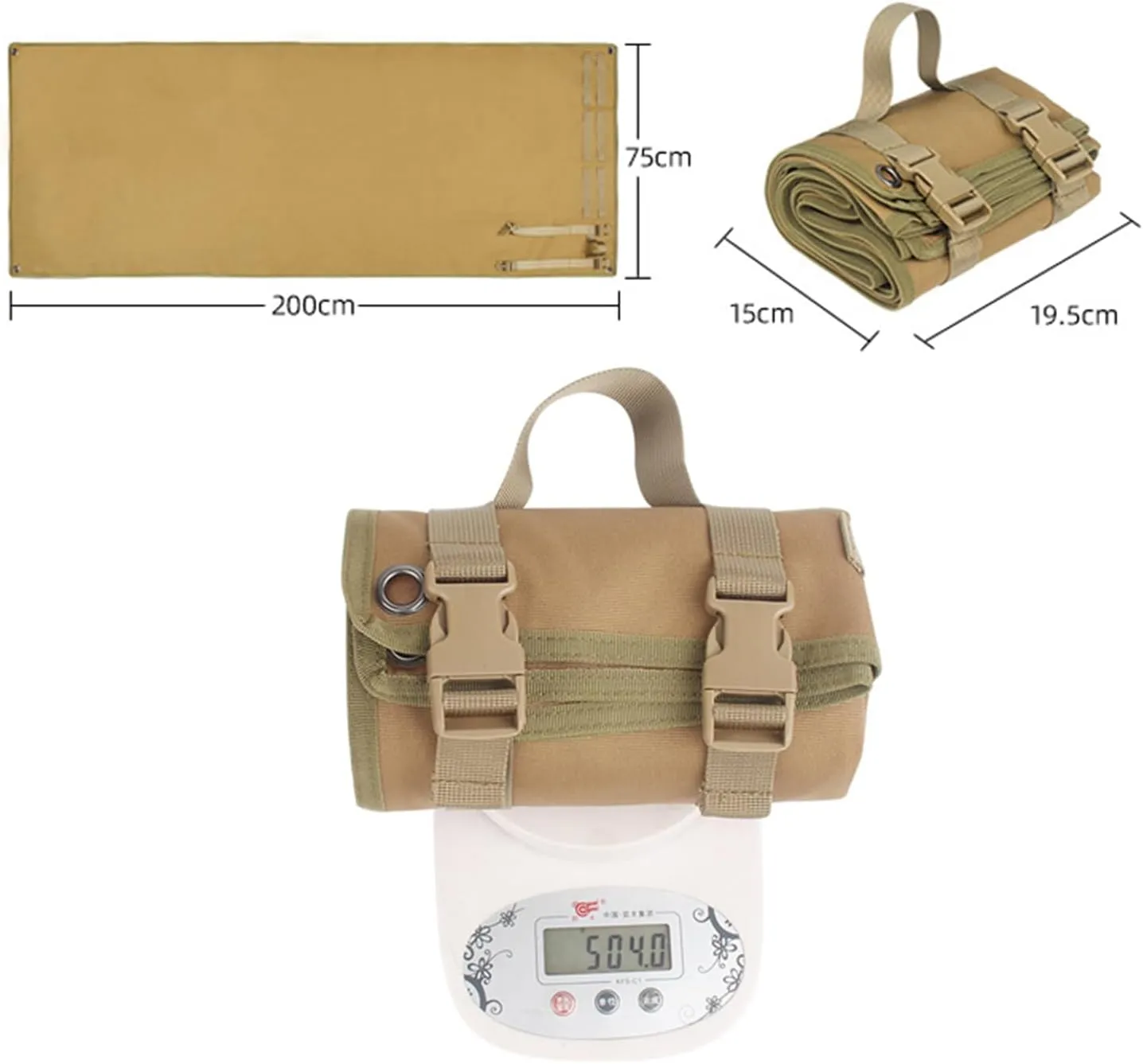 Shooting Mats Prone Padded Waterproof, Roll Up Shooting Mat Prone Rifle Shooter Mats Tactical Shooting Blanket Mat for Range Shooting Hunting (Ruins Camouflage)