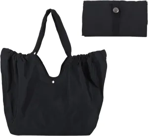 Shopping Bag for Groceries, Reusable Grocery Bags with Handle, Big Capacity Foldable Tote Bag for Super Market Trip Picnic Sport (Black)