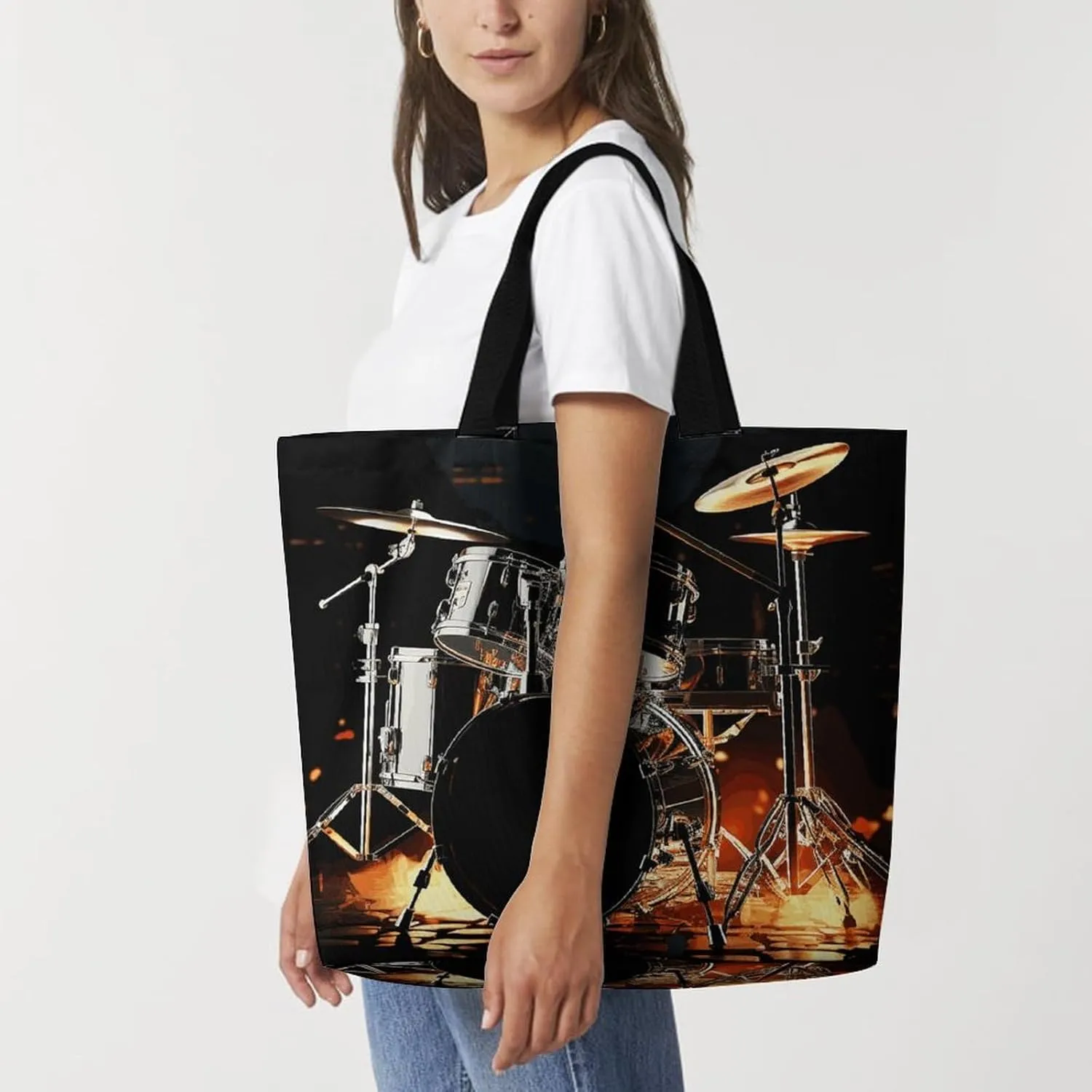 Shopping Bag for Women, Steampunk Clock Tote Bag, Large Capacity Shoulder Bags for Groceries Travel