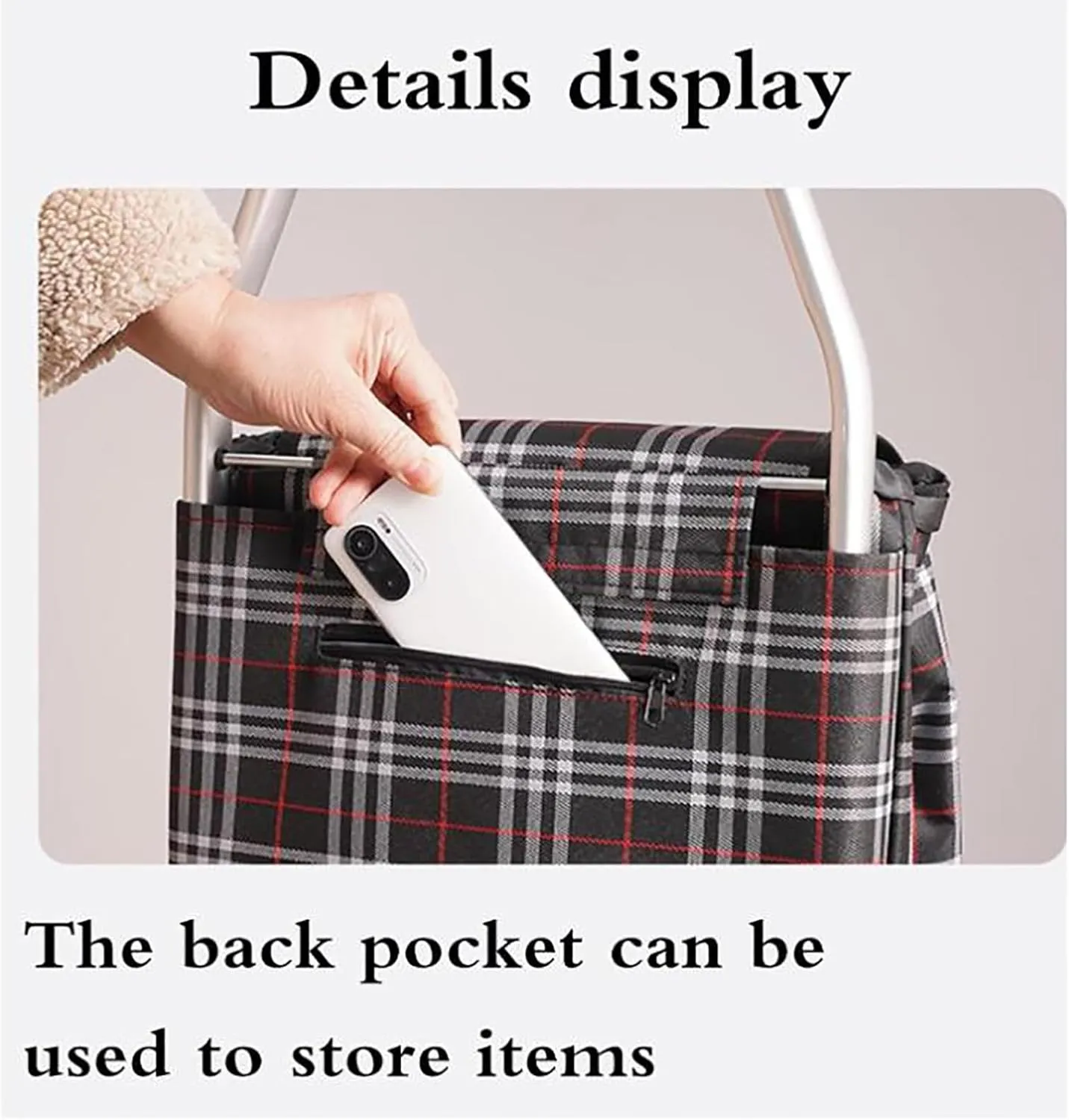 Shopping Cart Replacement Bag, Waterproof Oxford Cloth Replacement Bag, Shopping Trolley Replacement Bag with Side Pocket(F)