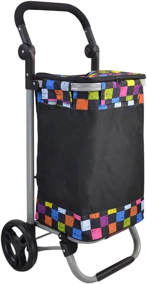 Shopping Trolley,Shopping Trolley Steel Tube 17Cm Beawheel Shopping Square Grocery Small Grocery Cart/Multicolor