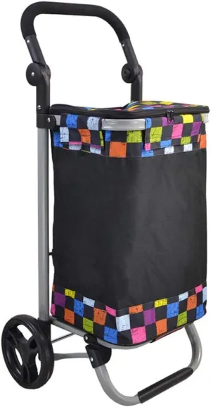 Shopping Trolley,Shopping Trolley Steel Tube 17Cm Beawheel Shopping Square Grocery Small Grocery Cart/Multicolor