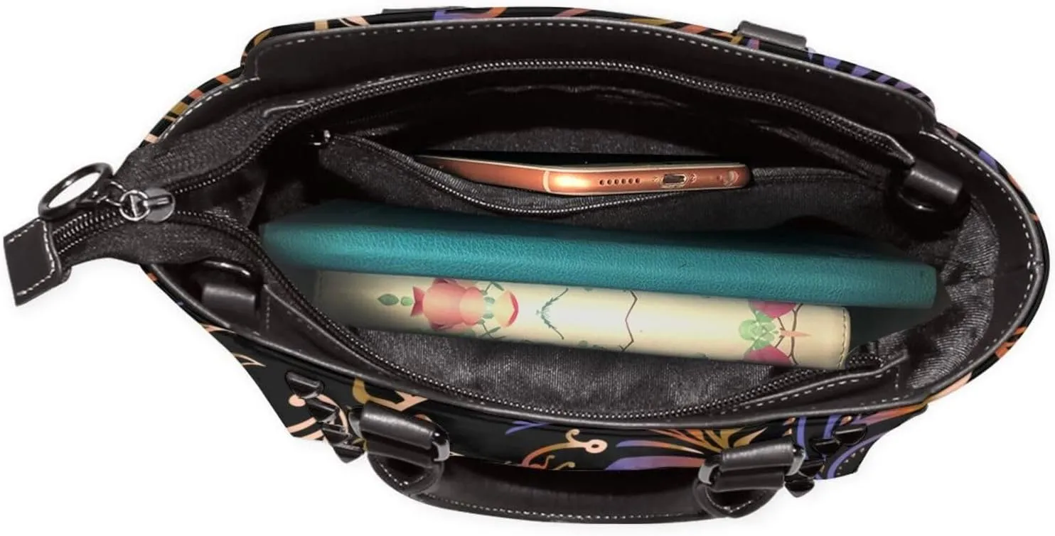 Shoulder Bag for Women Rivet Satchel Faux Leather Handbags Purse Crossbody Bags