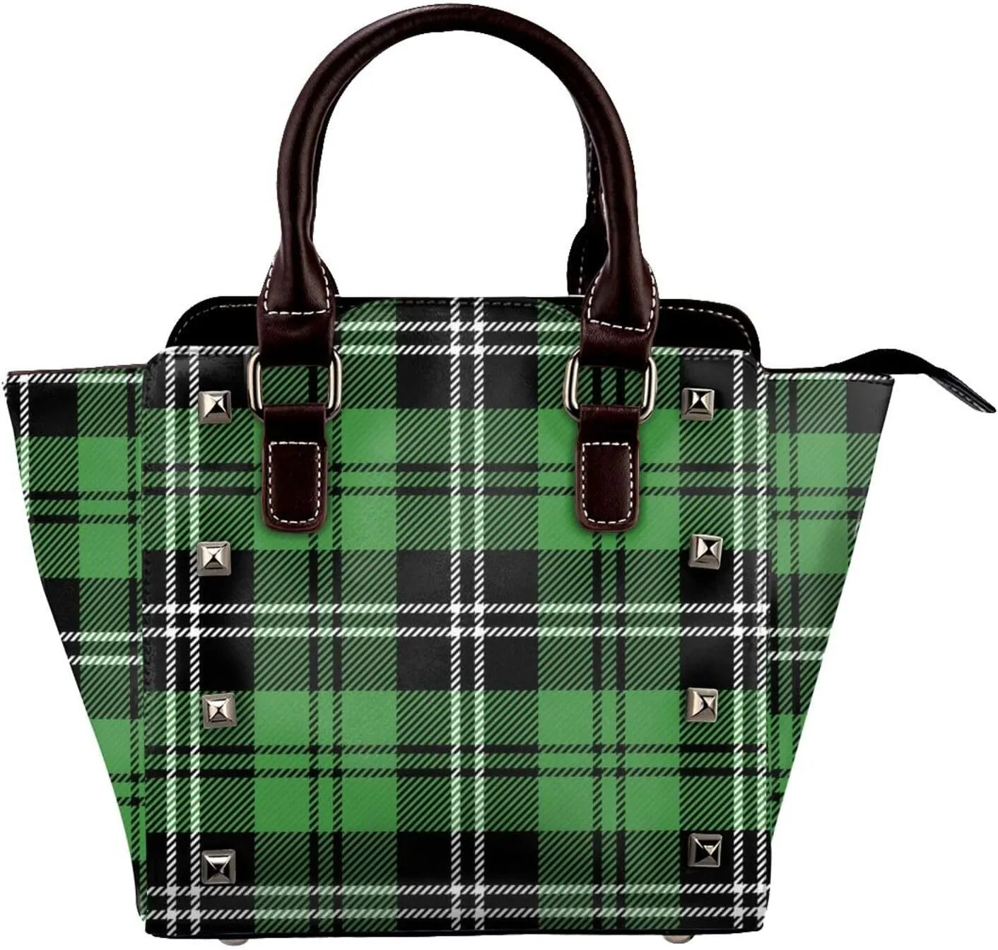 Shoulder Bag for Women Tote Bag Shoulder Bag Handbag PU Leather Studded Satchel Bag with Pockets