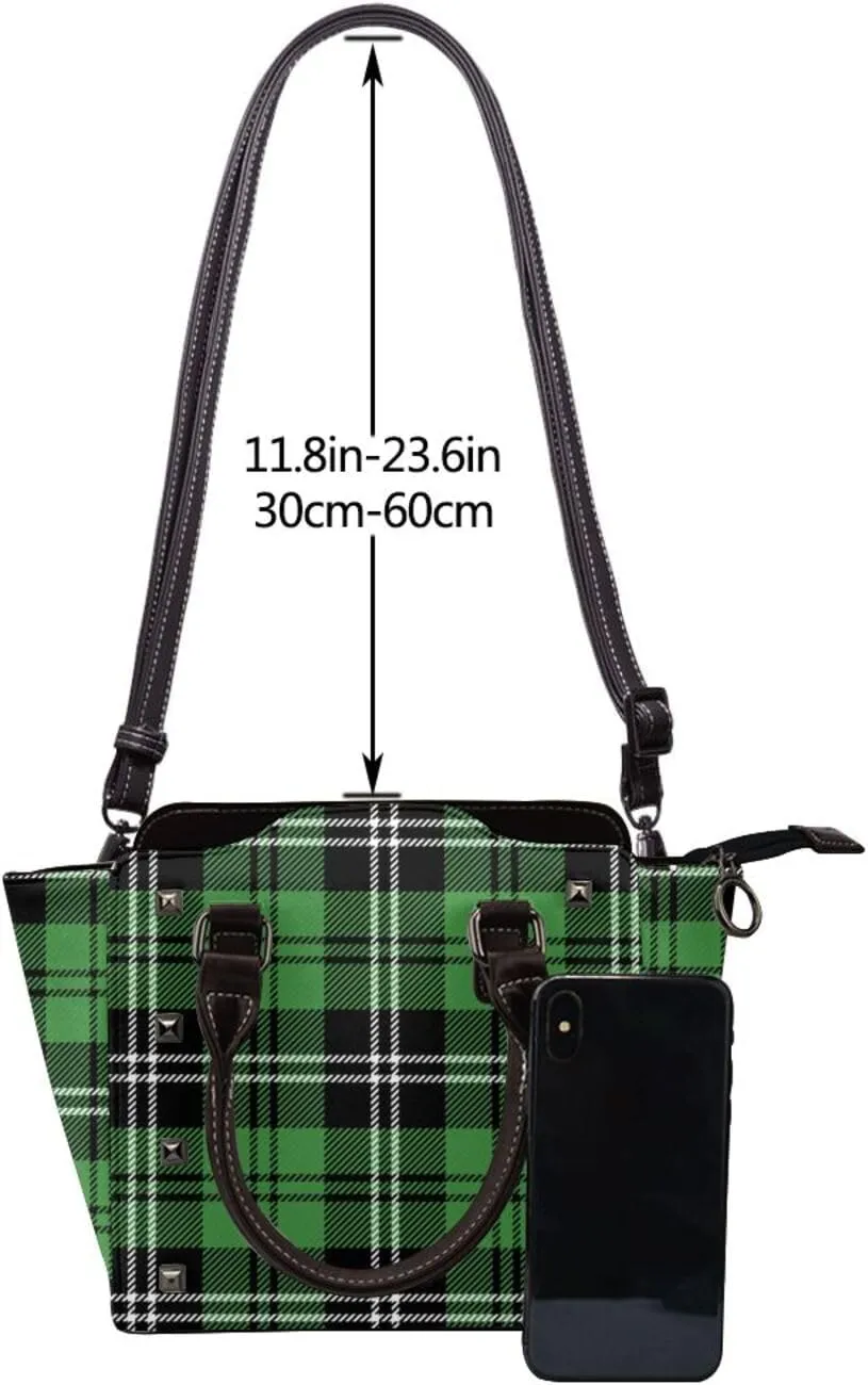 Shoulder Bag for Women Tote Bag Shoulder Bag Handbag PU Leather Studded Satchel Bag with Pockets