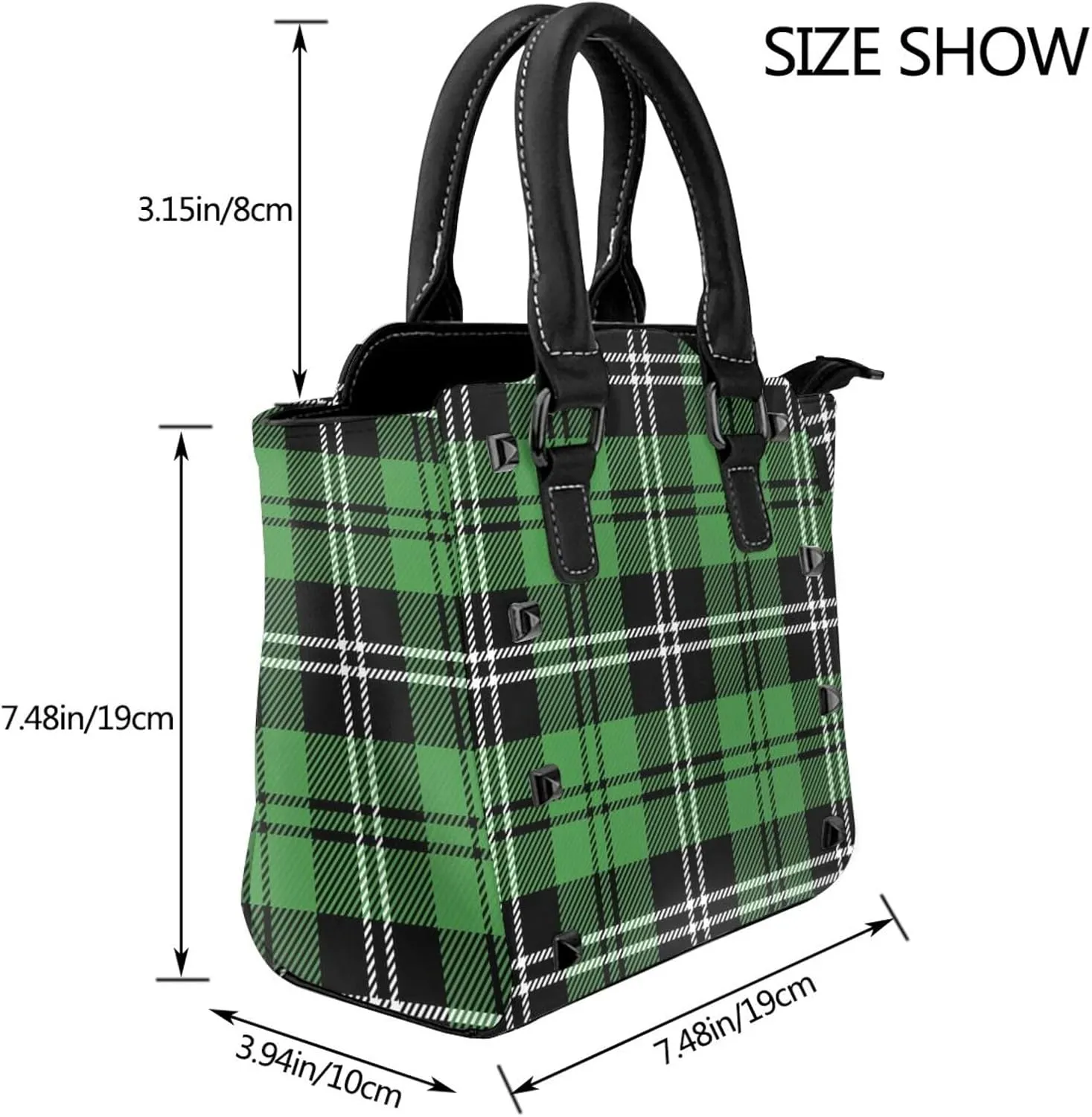 Shoulder Bag for Women Tote Bag Shoulder Bag Handbag PU Leather Studded Satchel Bag with Pockets