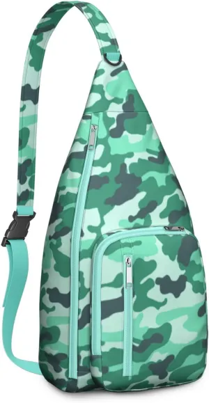 Shoulder Sling Crossbody Casual Chest Bag For Travel Sports Running,Backpack for Men & Women Lightweight Sports BagCrossbody Concealed Carry,Camo Shoulder Bag Waterproof Chest Bag