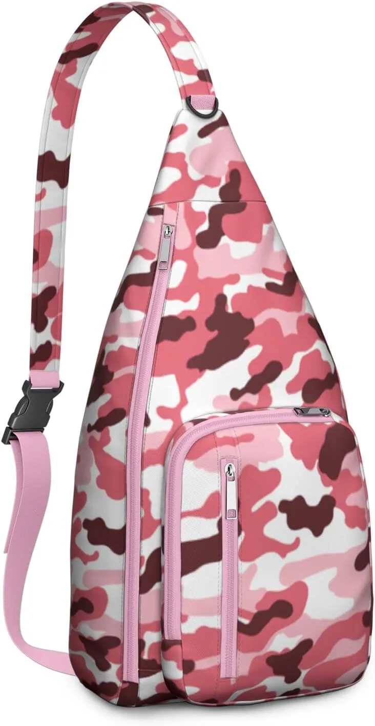 Shoulder Sling Crossbody Casual Chest Bag For Travel Sports Running,Backpack for Men & Women Lightweight Sports BagCrossbody Concealed Carry,Camo Shoulder Bag Waterproof Chest Bag
