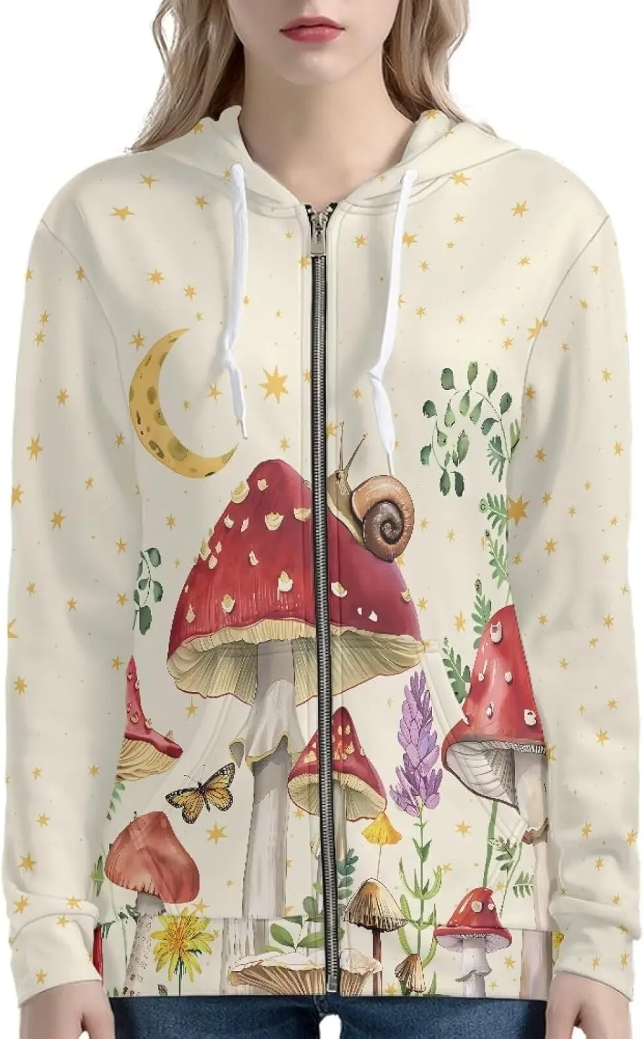 Showudesigns Zip Up Women's Hoodies & Sweatshirts XS-5XL