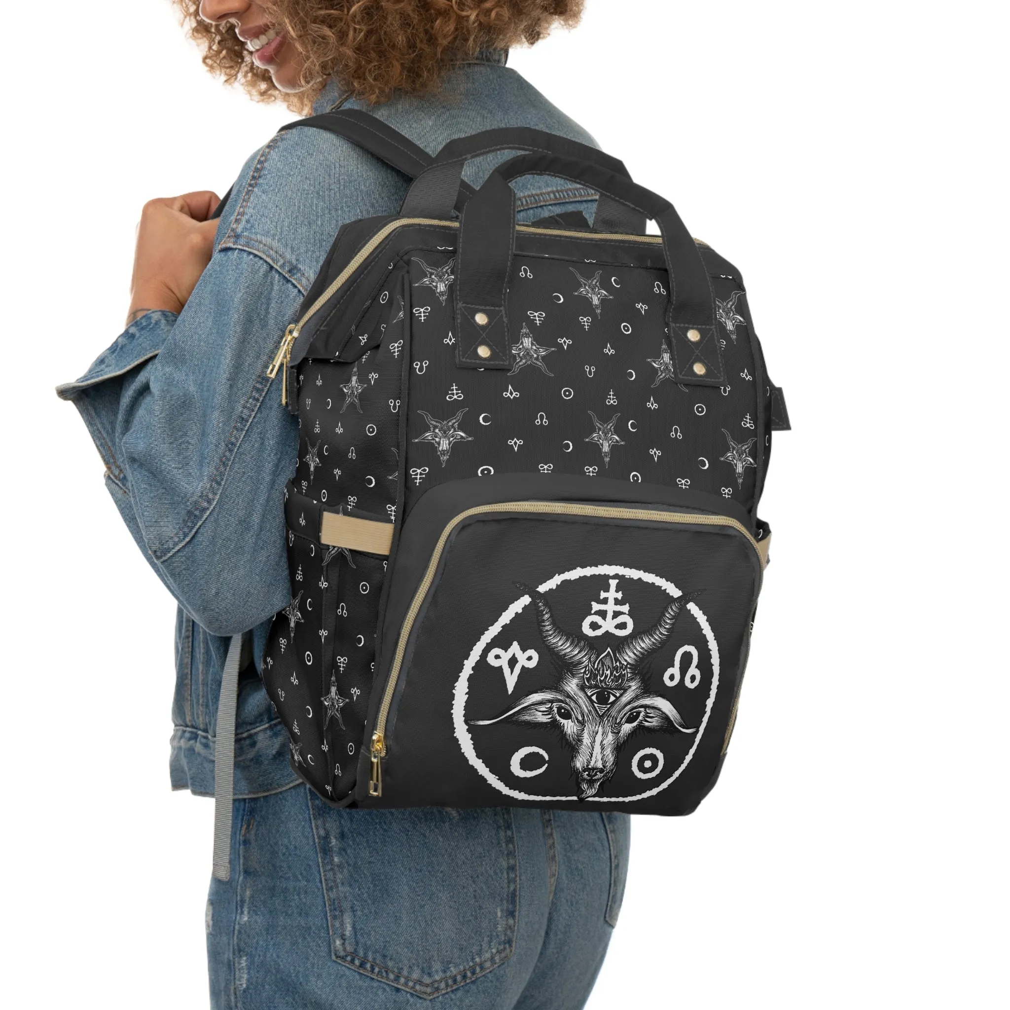 Sigil of Baphomet Multifunctional Diaper Backpack