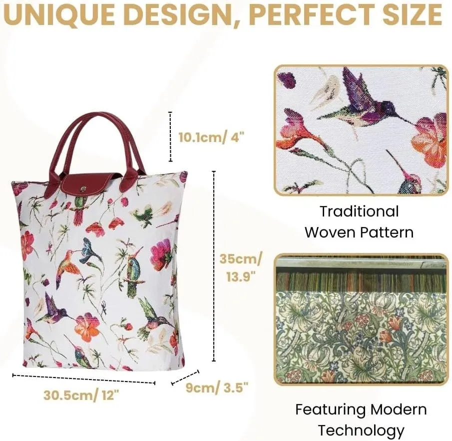 Signare Tapestry Foldable Tote Bag Reusable Shopping Bag Grocery Bag