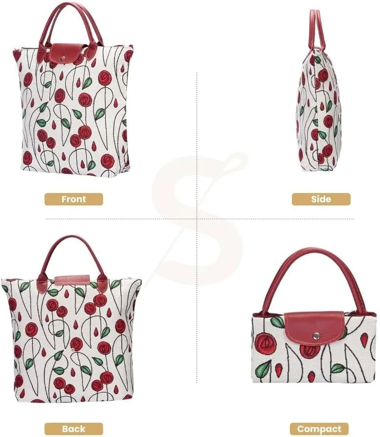 Signare Tapestry Foldable Tote Bag Reusable Shopping Bag Grocery Bag