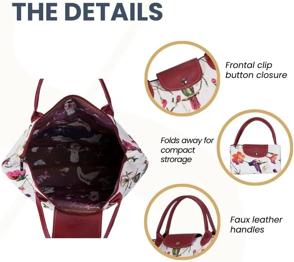 Signare Tapestry Foldable Tote Bag Reusable Shopping Bag Grocery Bag