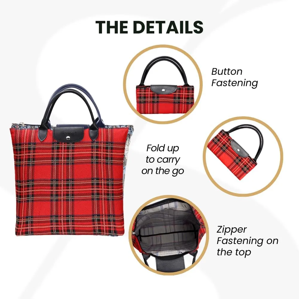 Signare Tapestry Foldable Tote Bag Reusable Shopping Bag Grocery Bag
