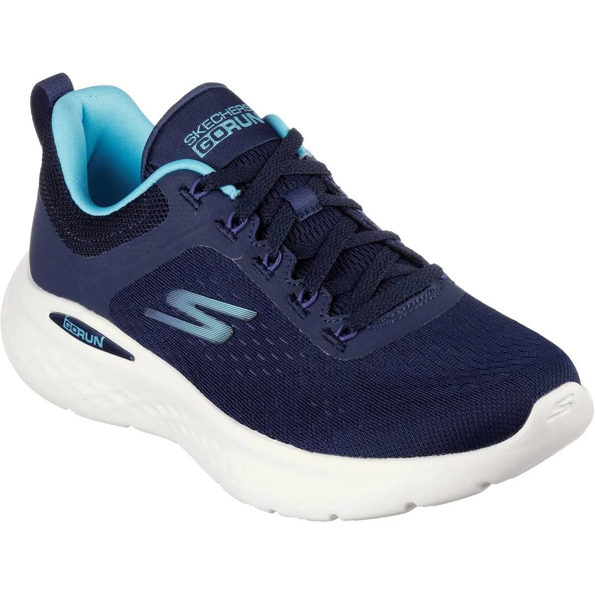 Skechers Performance GO RUN Lite Trainers Navy/Aqua