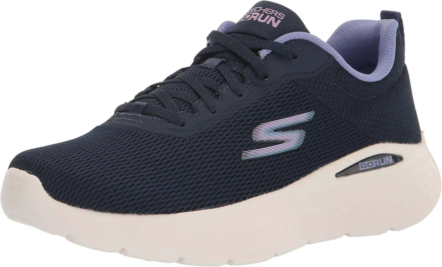 Skechers Women's GO Run LITE-Quick Stride Sneaker, Navy/Lavender, 9