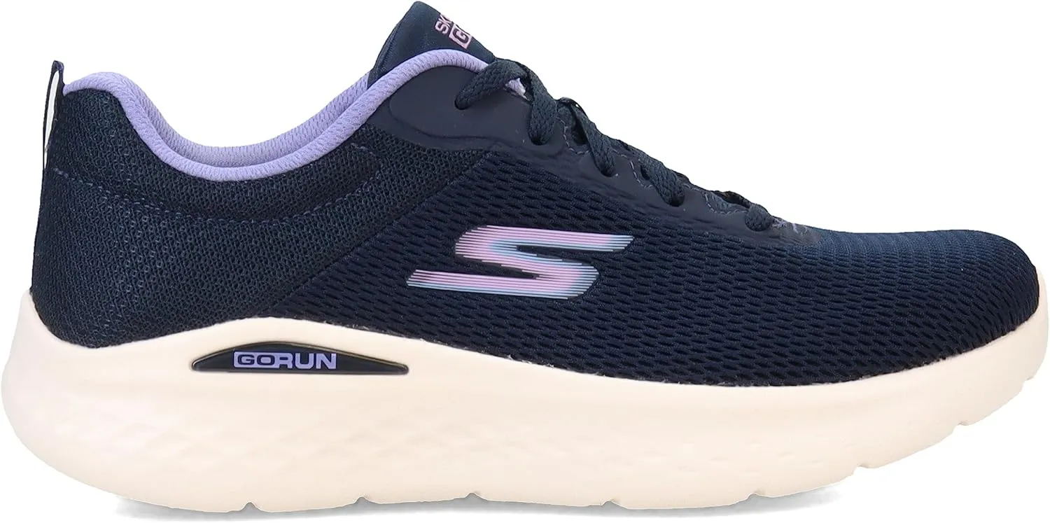 Skechers Women's GO Run LITE-Quick Stride Sneaker, Navy/Lavender, 9