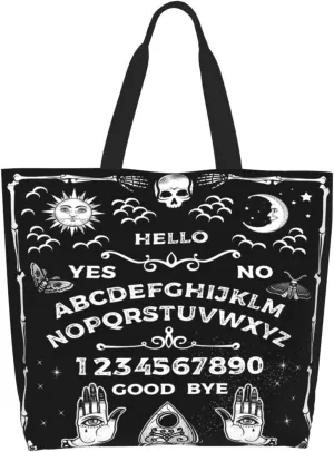 Skull Rose Tote Bag For Women, Large Shoulder Bags Foldable Grocery Handbag For Travel Shopping Sport Picnic