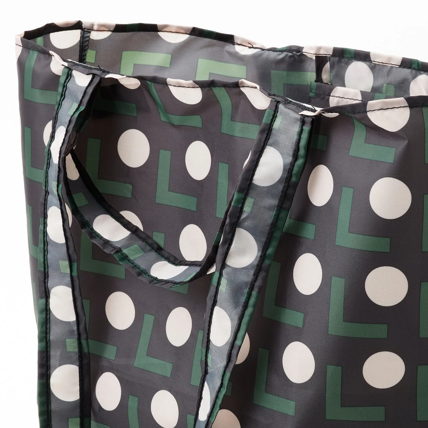 SKYNKE Carrier bag, black/beige dot pattern, 45x36 cm, 60534293