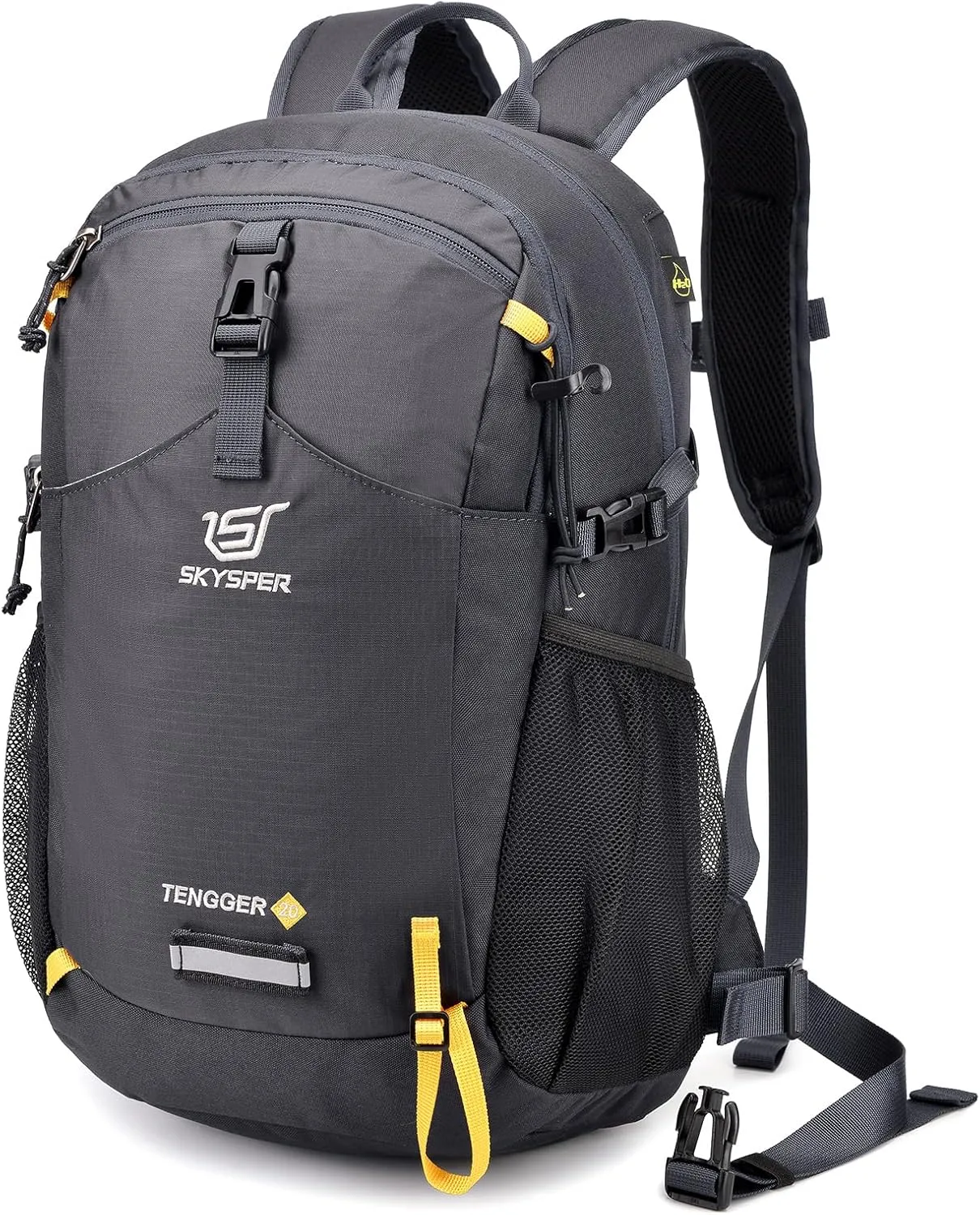SKYSPER Small Daypack 20L Hiking Backpack Lightweight Travel Day Pack with Waist Strap for Women Men(Darkgray)