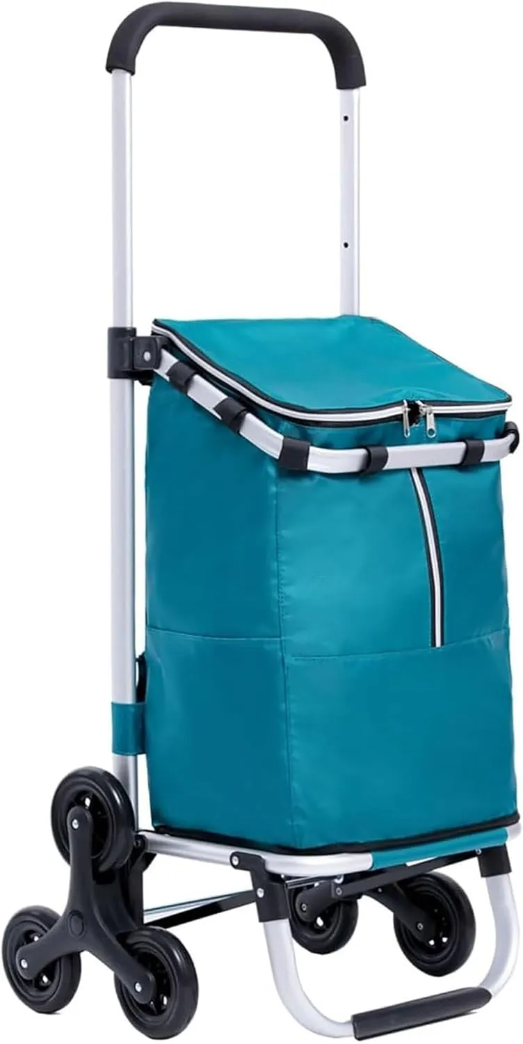 Small Foldable Shopping cart for Grocery Store, Lightweight Foldable Design with Wheels, Portable Compact Trolley (Purple)
