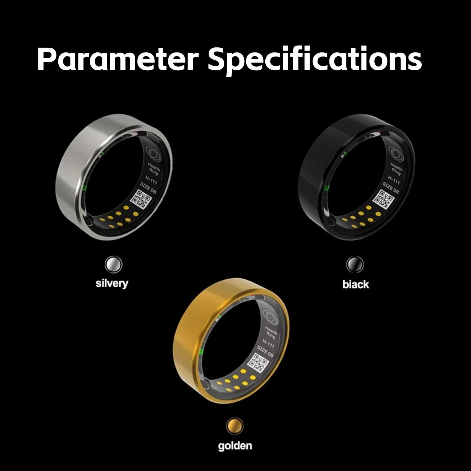 Smart Ring Health Tracker for Men & Women, Waterproof Fitness Sleep Heart Rate Blood Oxygen Tracker Ring, Bluetooth Fitness Tracker Ring Pedometer with APP for Daily Use